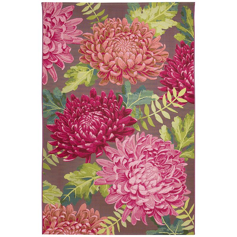 Liora Manne Marina Mum Indoor Outdoor Rug, Pink, 9X12 Ft