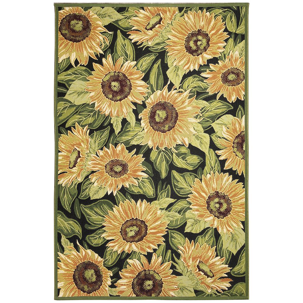 Liora Manne Marina Sunflowers Indoor Outdoor Rug