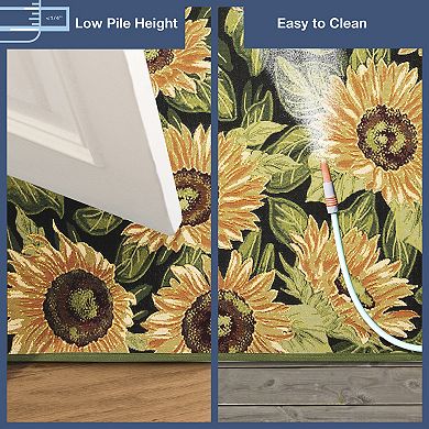 Liora Manne Marina Sunflowers Indoor Outdoor Rug