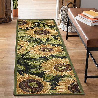 Liora Manne Marina Sunflowers Indoor Outdoor Rug