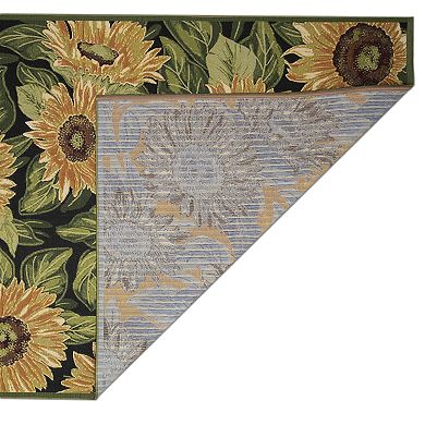 Liora Manne Marina Sunflowers Indoor Outdoor Rug