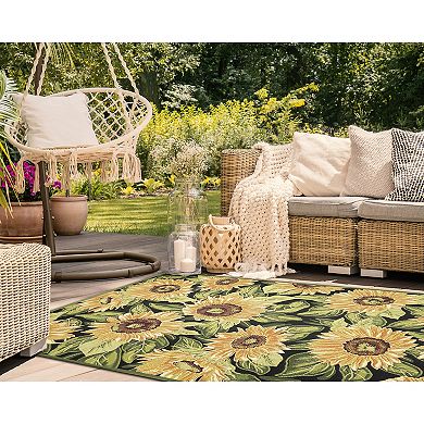Liora Manne Marina Sunflowers Indoor Outdoor Rug