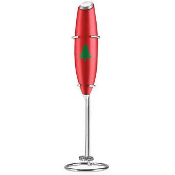 Zulay Kitchen Christmas Edition Milk Frother With Stand