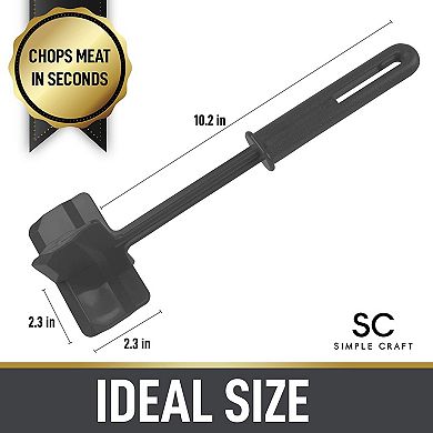 Zulay Kitchen Premium Meat Masher, Ground Beef Masher, & Hamburger Chopper Utensil
