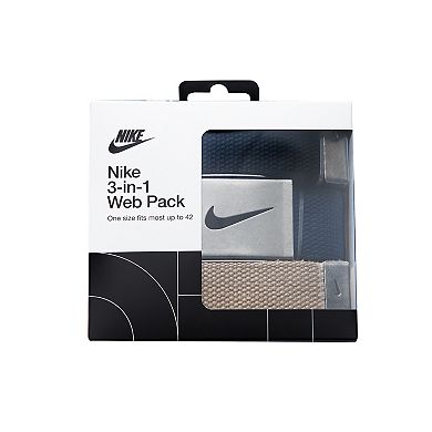 Men's Nike 3 Pack 38 mm Webbed Belts
