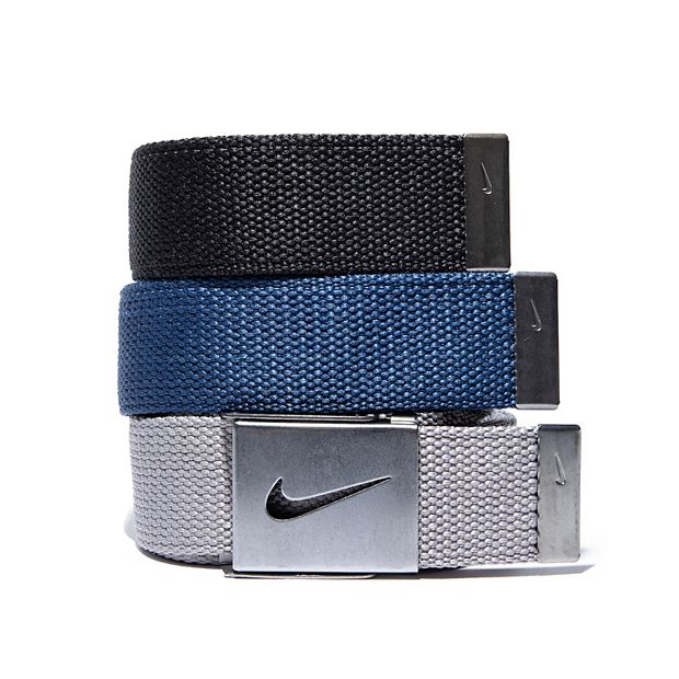Men's Nike 3 Pack 38 mm Webbed Belts Men's Nike 3 Pack 38 mm Webbed Belts