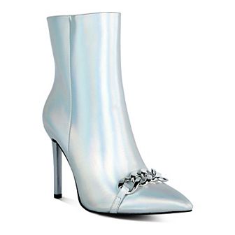 London Rag Firefly Hologram Women's Stiletto Ankle Boots