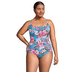 Women's Bal Harbour Hip-Minimizer Bandeau Blouson Swim Romper with Pockets