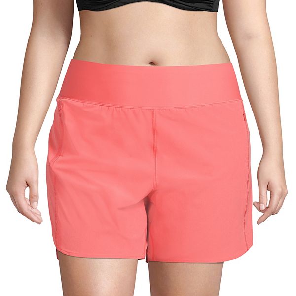 Plus Size Lands' End 5" UPF 50 Swim Board Shorts With Panty
