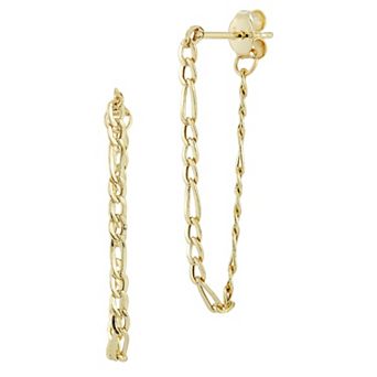 LUMINOR GOLD 14k Gold Chain Drop Earrings