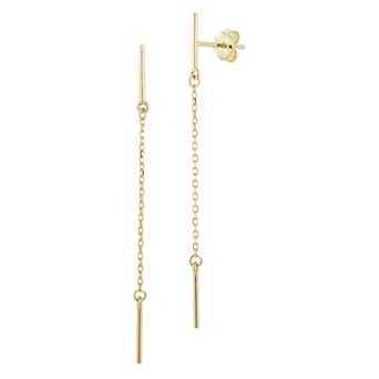 LUMINOR GOLD 14k Gold Chain Drop Earrings