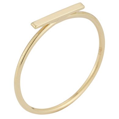 LUMINOR GOLD 14k Gold Bar Ring