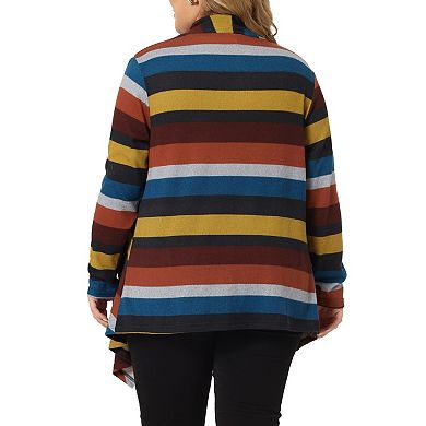 Women's Plus Size Winter Outerwear Asymmetrical Knitwear Sweater Cardigan