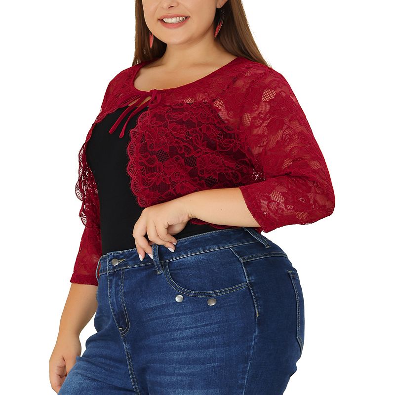 Plus size lace discount cardigans