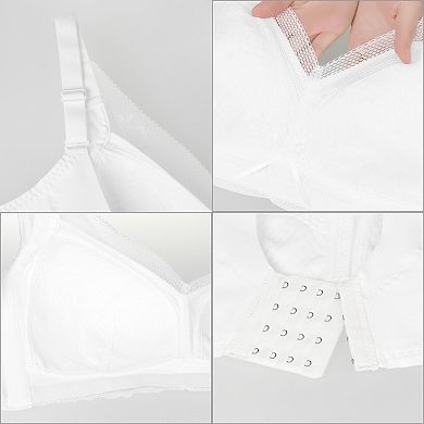 Women's Plus Size Full Coverage Floral Lace Bra