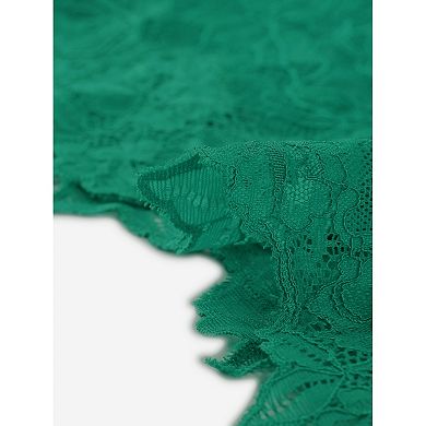 Women's Plus Size Sheer Floral Lace Open Front Shrug Cardigan