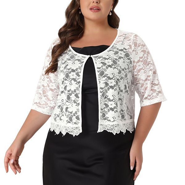 Plus size white shrug bolero best sale