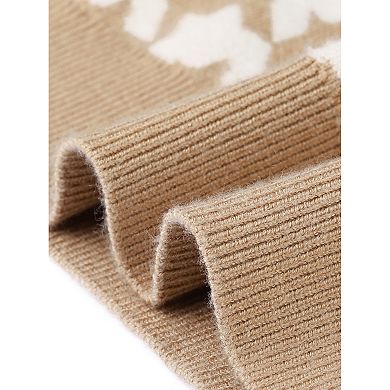 Women's Plus Size Houndstooth V Neck Vest Sweaters