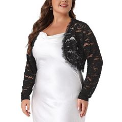 Lace shrugs hot sale plus size