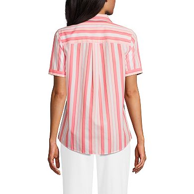 Petite Lands' End No-Iron Favorite Short Sleeve Shirt