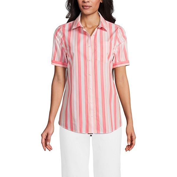 Petite Lands' End NoIron Favorite Short Sleeve Shirt
