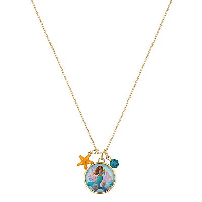 Disney's The Little Mermaid 14k Gold Flash Plated Charm Pendant
