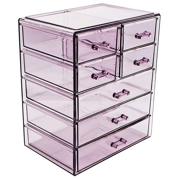 Swissco Storage Solutions Spinning Arts and Crafts Organizer, Rotating,  Clear, 7 Sections