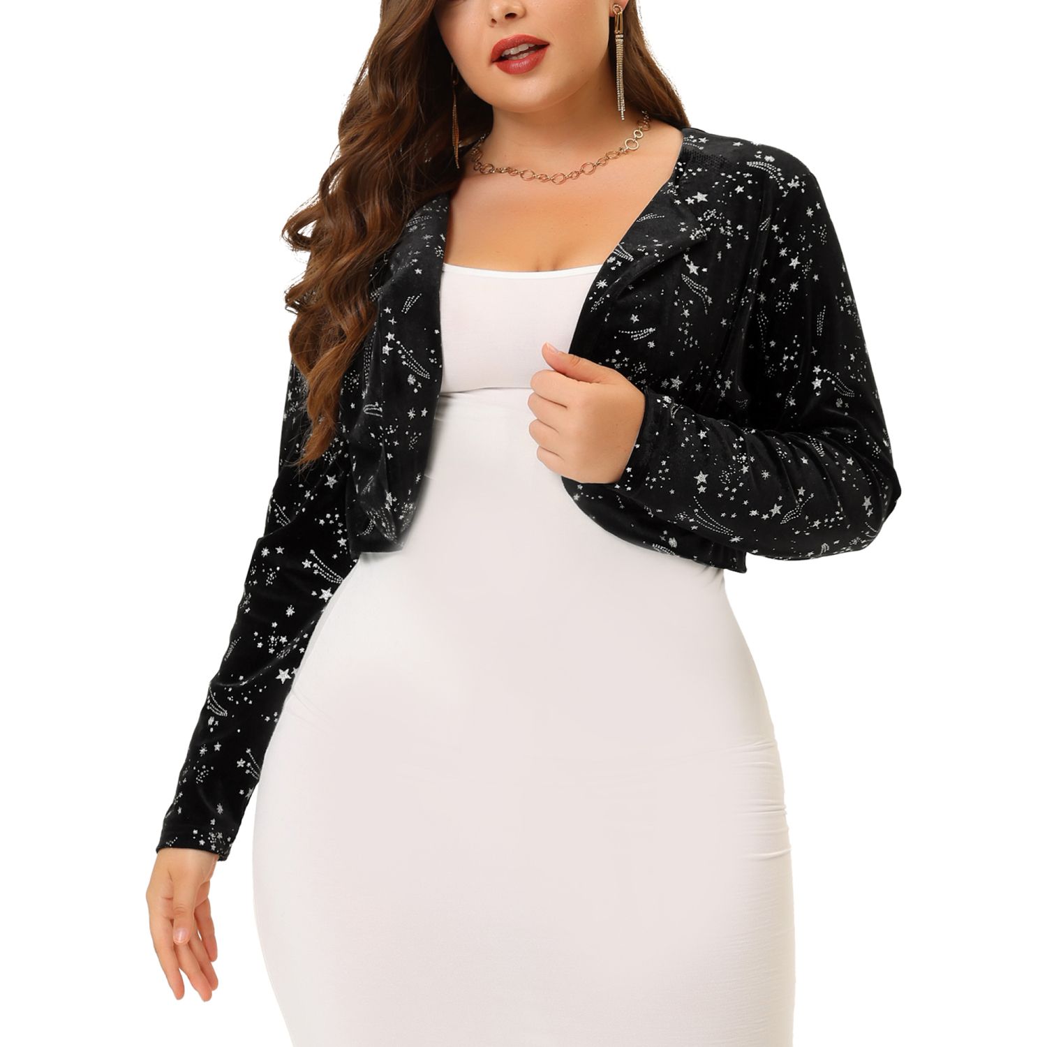 Plus size velvet on sale cardigan