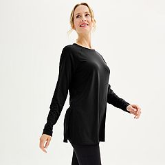 PSK Collective Long Sleeve Crop Pullover Relaxed Fit T-Shirt (Women's) 1  Pack 