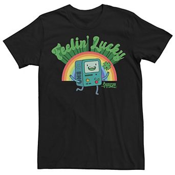 Men's Adventure Time BMO "Feeling Lucky" St. Patrick's Day Tee
