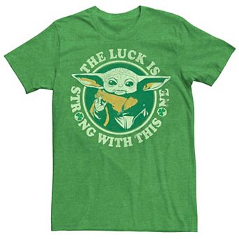 Men's Star Wars The Mandalorian "The Luck Is Strong " St. Patrick's Day Tee