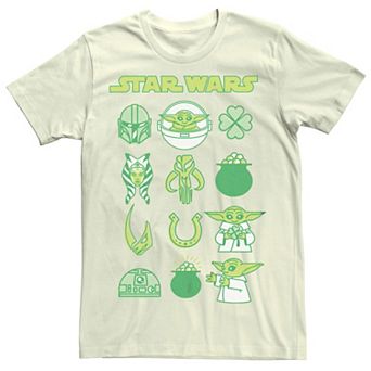 Men's Star Wars The Mandalorian Cute Green St. Patrick's Day Tee