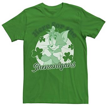 Men's Tom And Jerry "Here For The Shenanigans" St. Patrick's Day Tee