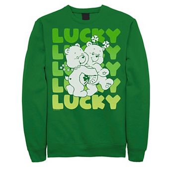 Men's Care Bears Lucky Text St. Patrick's Day Sweatshirt