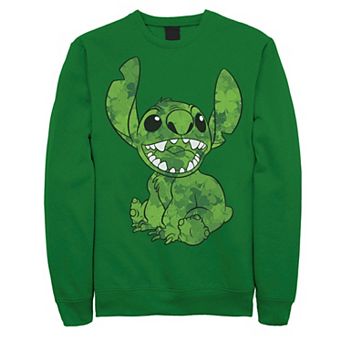 Disney's Lilo & Stitch St. Patrick's Day Stitch Shamrock Fill Men's Sweatshirt