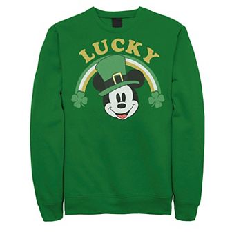 Disney's Mickey and Friends St. Patrick's Day Lucky Mickey Mouse Men's Sweatshirt