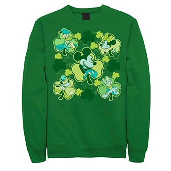 Disney's Mickey and Friends St. Patrick's Day Shamrocks Men's Sweatshirt