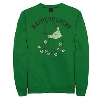 Disney's Winnie The Pooh Happy Go Lucky St. Patrick's Day Men's Sweatshirt