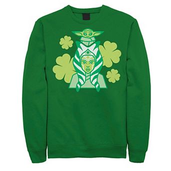 Men's Star Wars The Mandalorian Ahsoka The Child AKA Baby Yoda St. Patrick's Day Sweatshirt