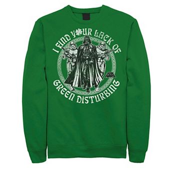 Men's Star Wars Darth Vader "I Find Your Lack Of Green Disturbing" St. Patrick's Day Sweatshirt