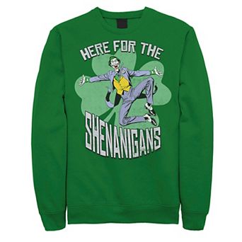 Men's DC Comics The Joker "Here For The Shenanigans" St. Patrick's Day Sweatshirt