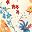 White Blue Floral