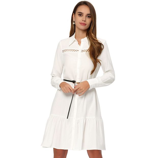 BUTTON FRONT SHIRT DRESS