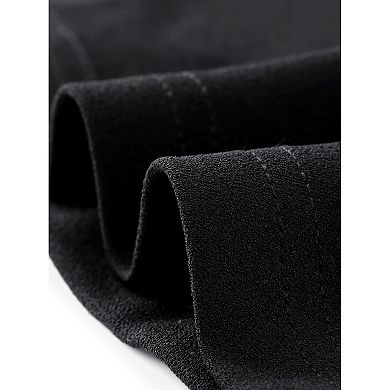 Women's Point Collar Mesh Panel Keyhole Halloween Party Dress