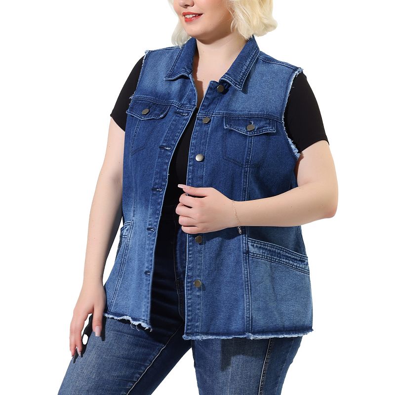 Kohls denim outlet vest