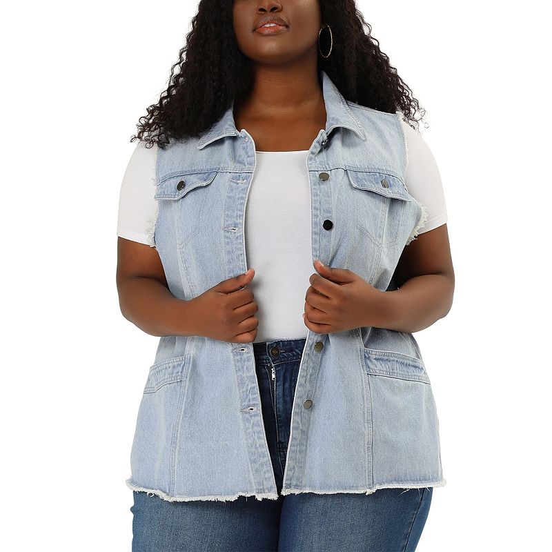 Kohls denim outlet vest