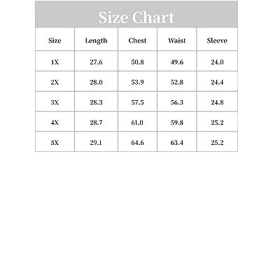 Women's Plus Size Stripe Long Sleeve Chest Pockets Denim Work Shirt