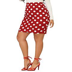 Plus size hotsell red skirt kohls