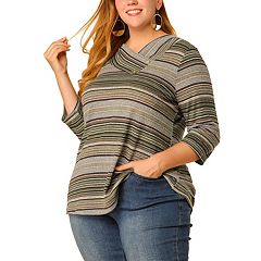 Women's Plus Size 3/4 Sleeve Tops