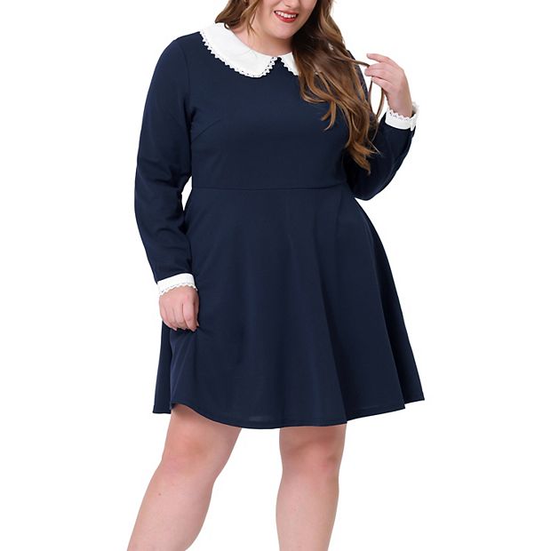 Plus size peter pan dress sales